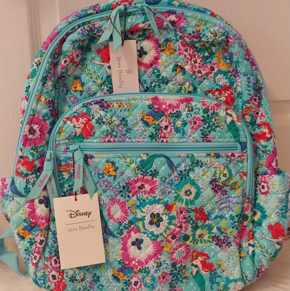 Vera Bradley Handbags - 💝NWT VERA BRADLEY DISNEY LITTLE MERMAID FLORAL CAMPUS BACKPACK